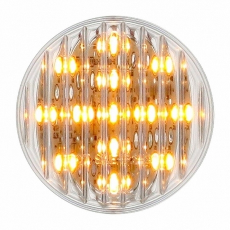 United Pacific 13 LED 2.5" Round Light (Clearance/Marker) Amber LED/Clear Lens 38364