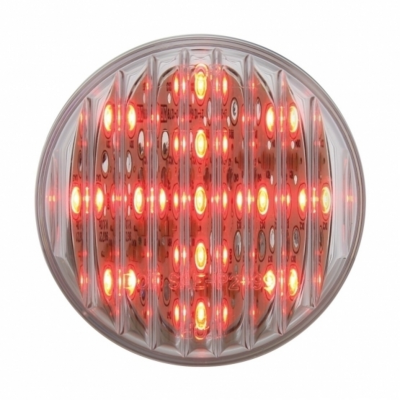 United Pacific 13 LED 2.5" Round Light (Clearance/Marker) Red LED/Clear Lens 38365