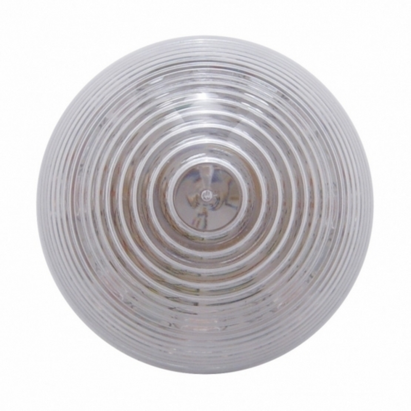 United Pacific 9 LED 2" Round Beehive Light (Clearance/Marker) Red LED/Clear Lens (Bulk) 38367B
