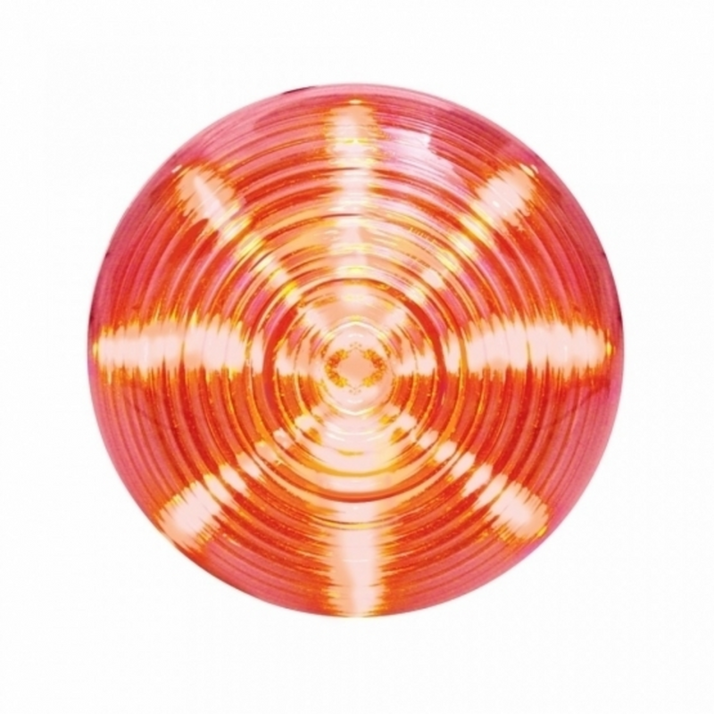 United Pacific 13 LED 2.5" Round Beehive Light (Clearance/Marker) Red LED/Clear Lens 38369
