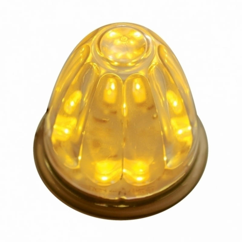 United Pacific 11 LED Watermelon Light Amber LED/Clear Lens 38429
