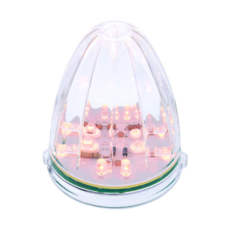 United Pacific 19 LED Watermelon Grakon 1000 Cab Light Amber LED/Clear Lens 38462