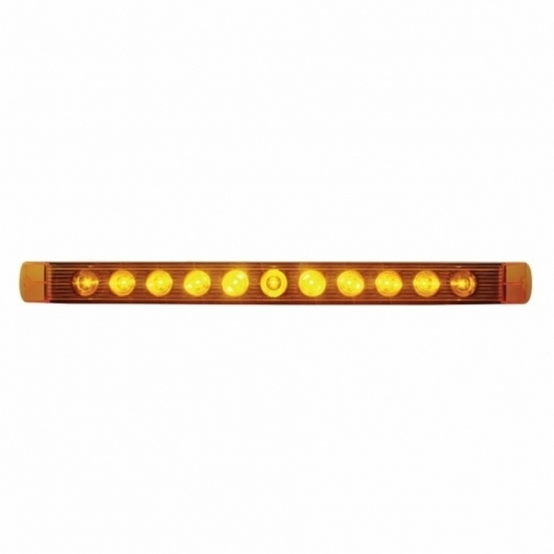 United Pacific 11 LED 17" Turn Signal Light Bar Amber LED/Amber Lens 38463