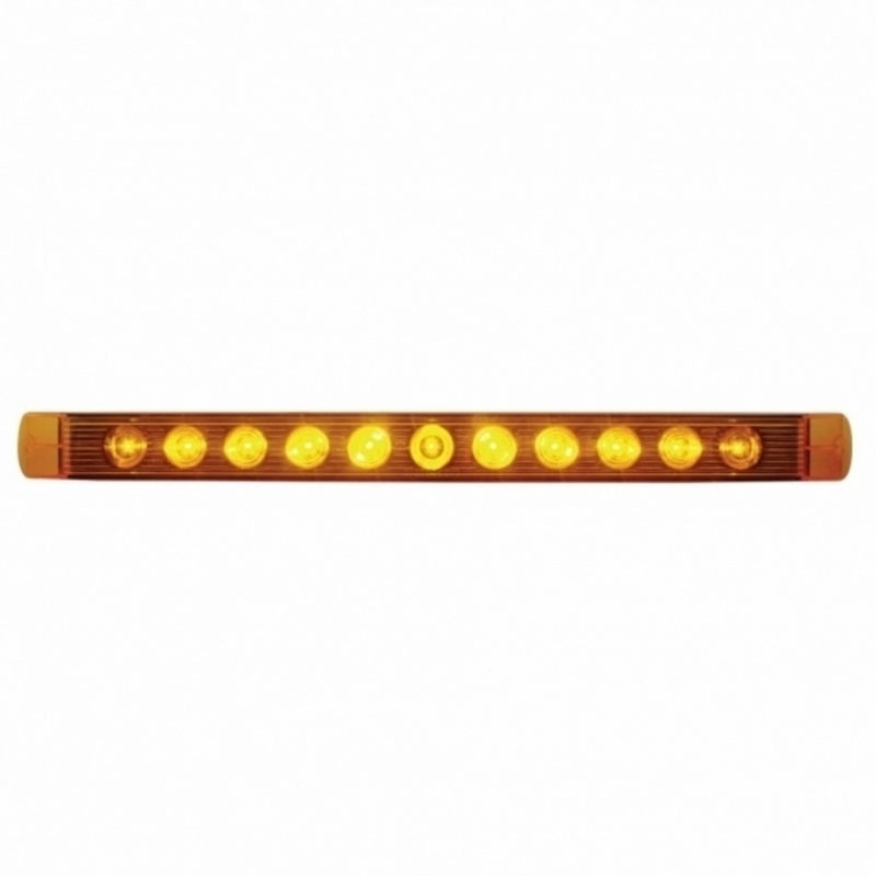 United Pacific 11 LED 17" Turn Signal Light Bar Amber LED/Amber Lens (Bulk) 38463B