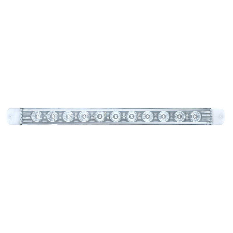 United Pacific 11 LED 17" Turn Signal Light Bar Amber LED/Clear Lens 38464