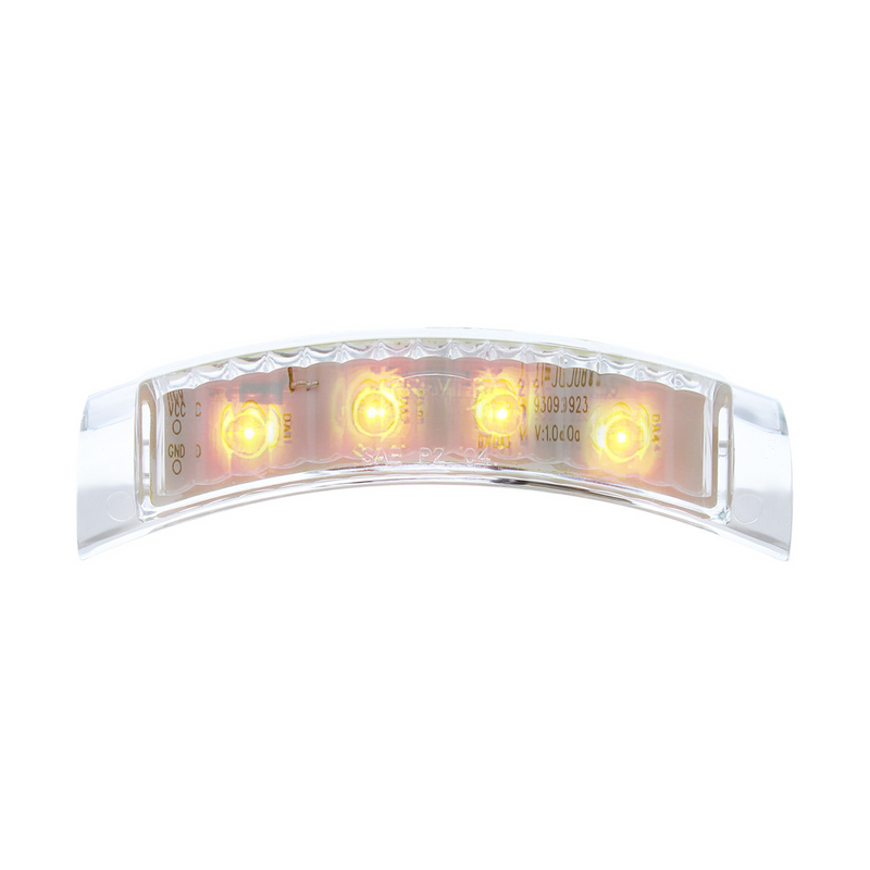 United Pacific 4 LED Headlight Turn Signal Light Amber LED/Clear Lens 38506