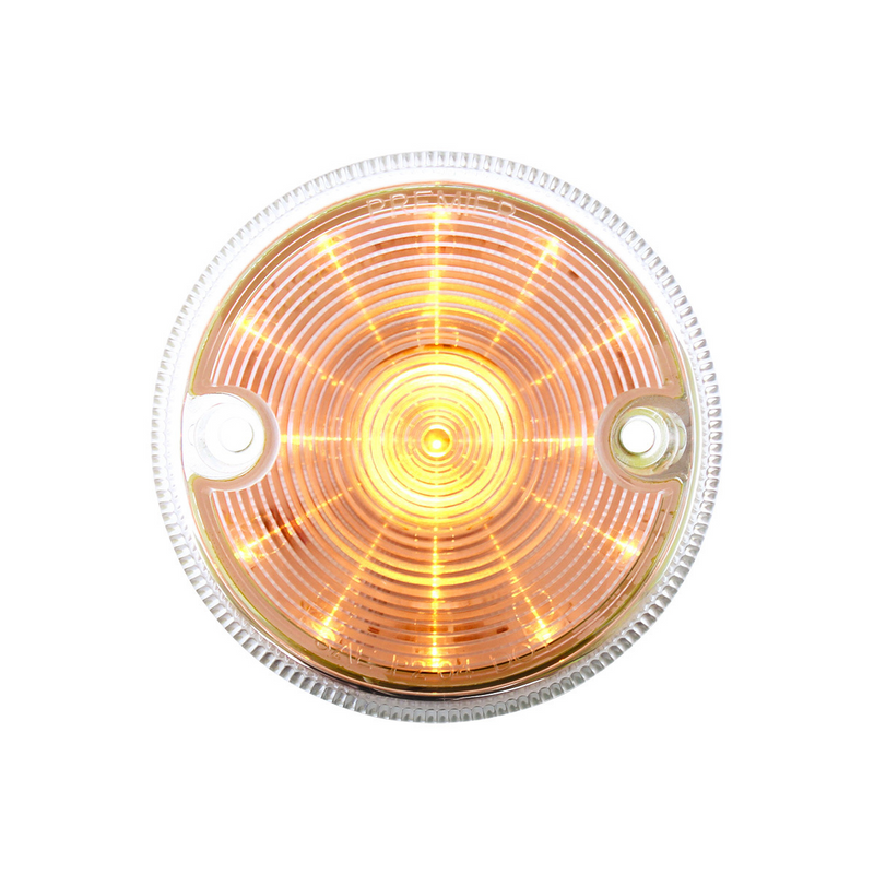 United Pacific 15 LED 3" Series 1 Light Only For Double Face Light Housing Amber LED/Clear Lens 38509