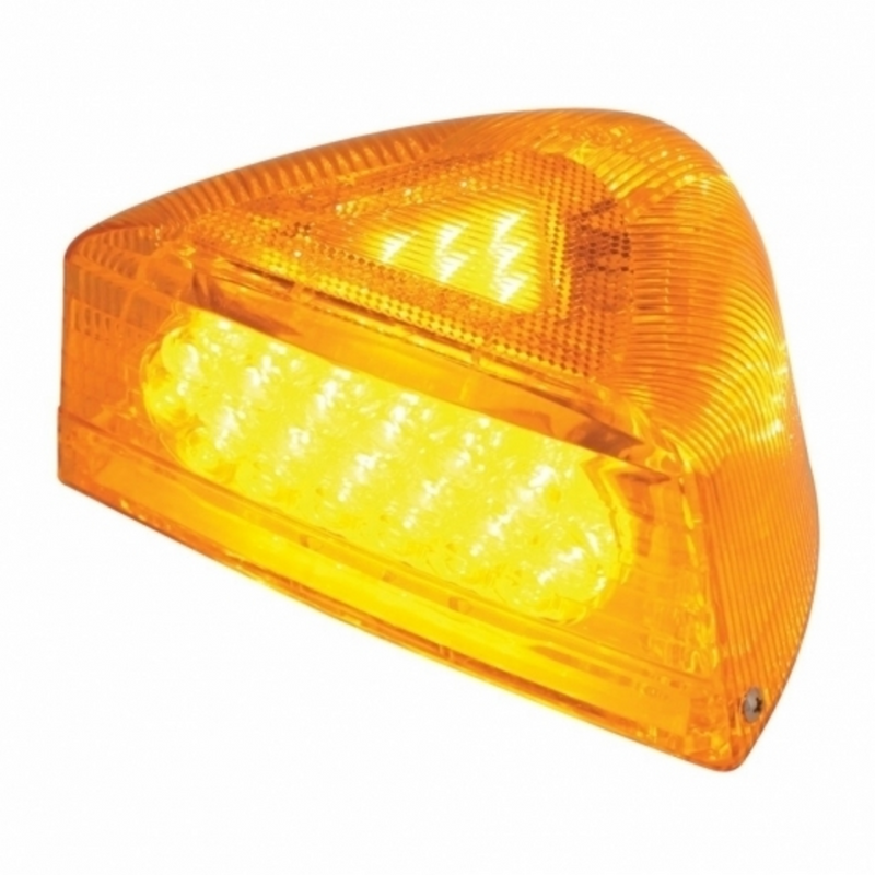 United Pacific 37 LED Turn Signal Light With Clear Base For 1987-2007 Peterbilt 379/378/357 Amber LED/Amber Lens 38548