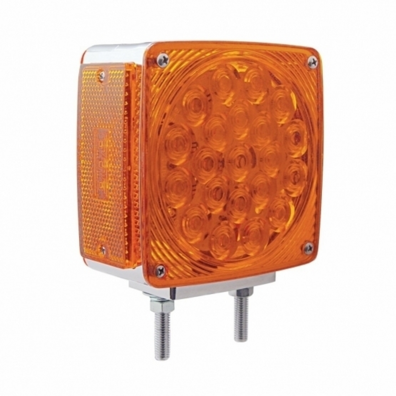 United Pacific 45 LED Double Stud Double Face Turn Signal Light (Passenger) Amber & Red LED/Amber & Red Lens 38704