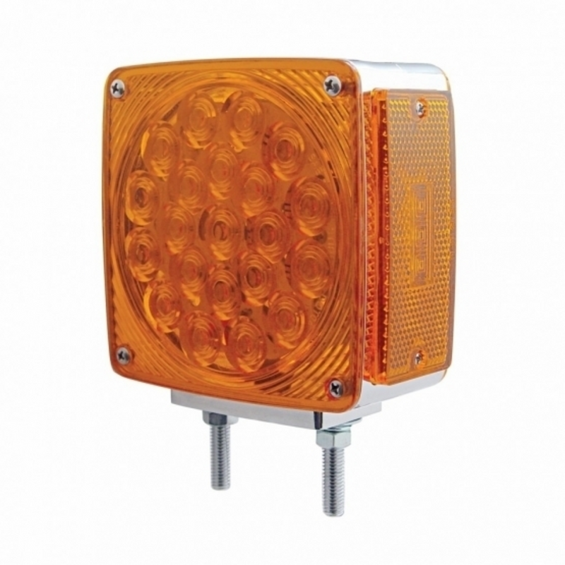 United Pacific 45 LED Double Stud Double Face Turn Signal Light Amber LED/Amber Lens 38710
