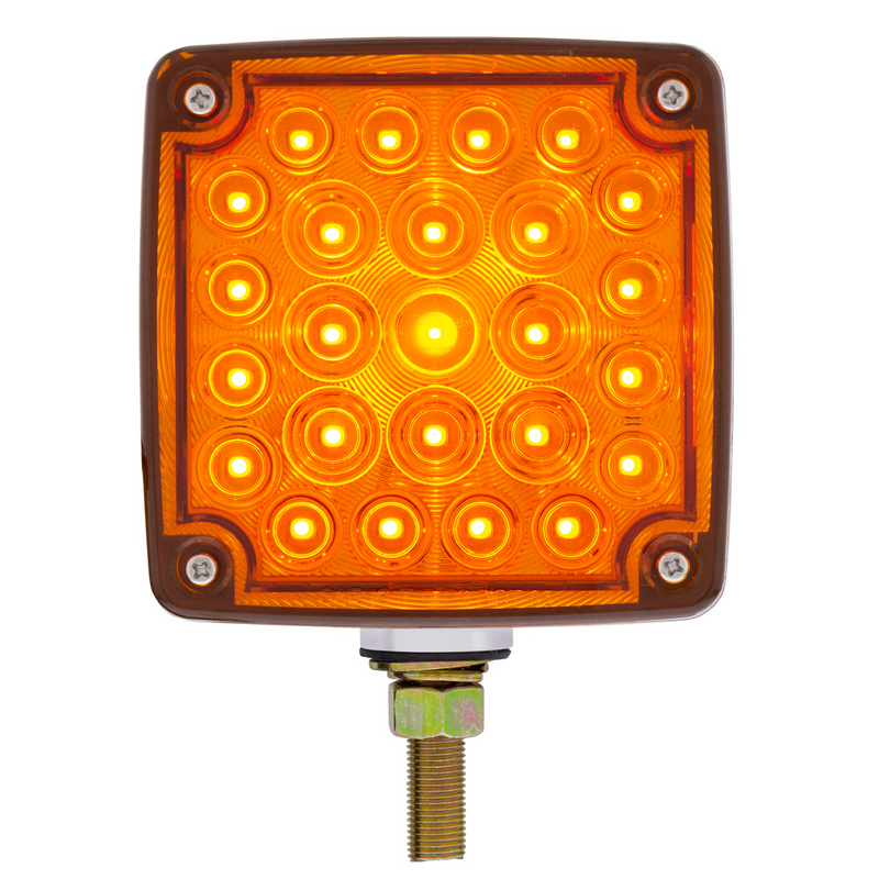 United Pacific 52 LED Single Stud Double Face Turn Signal Light (Driver) Amber & Red LED/Amber & Red Lens 38750