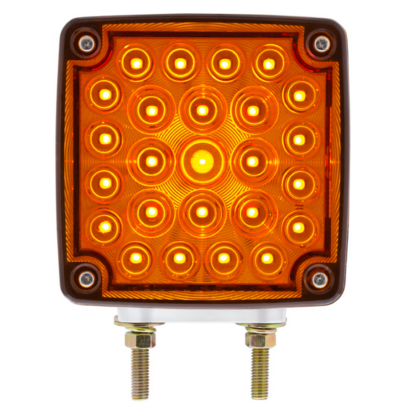 United Pacific 52 LED Double Stud Double Face Turn Signal Light (Driver) Amber & Red LED/Amber & Red Lens 38756