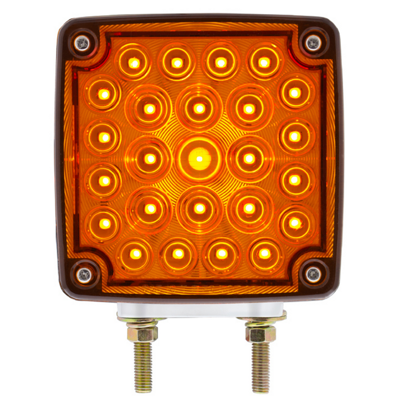 United Pacific 52 LED Double Stud Double Face Turn Signal Light (Passenger) Amber & Red LED/Amber & Red Lens 38757