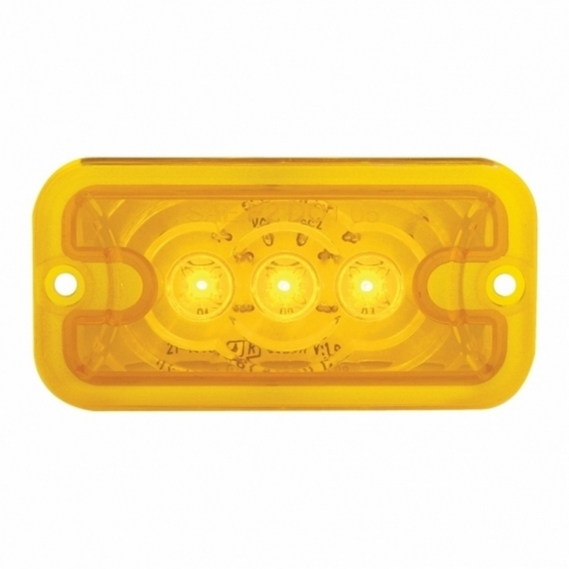 United Pacific 3 LED Clearance Marker Light Amber LED/Amber Lens 38766
