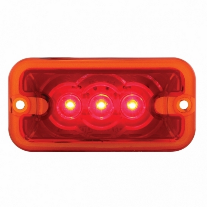 United Pacific 3 LED Clearance Marker Light Red LED/Red Lens 38767