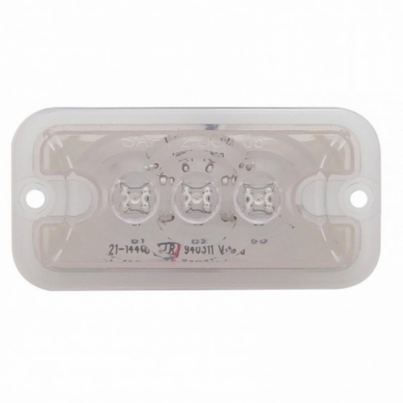 United Pacific 3 LED Light (Clearance/Marker) Red LED/Clear Lens 38769