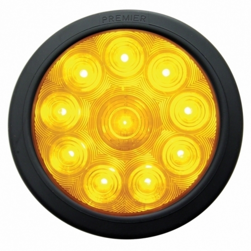 United Pacific 10 LED 4" Turn Signal Light Kit Amber LED/Amber Lens 38771BAK