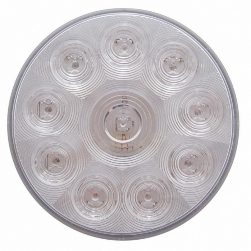 United Pacific 10 LED 4" Turn Signal Light Amber LED/Clear Lens 38773
