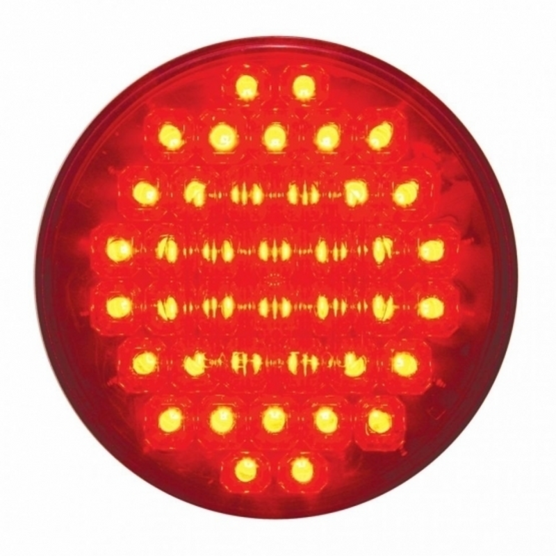United Pacific 40 LED 4" Round Light (Stop, Turn & Tail) Red LED/Red Lens 38780