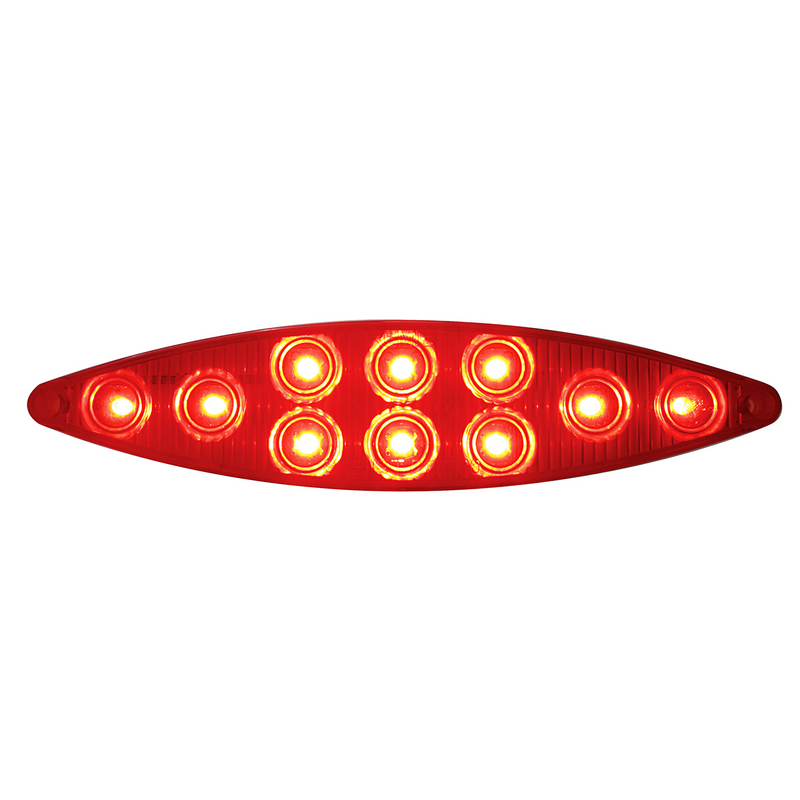 United Pacific 10 LED "Cat's Eye" Light (Stop, Turn & Tail) Red LED/Red Lens 38797