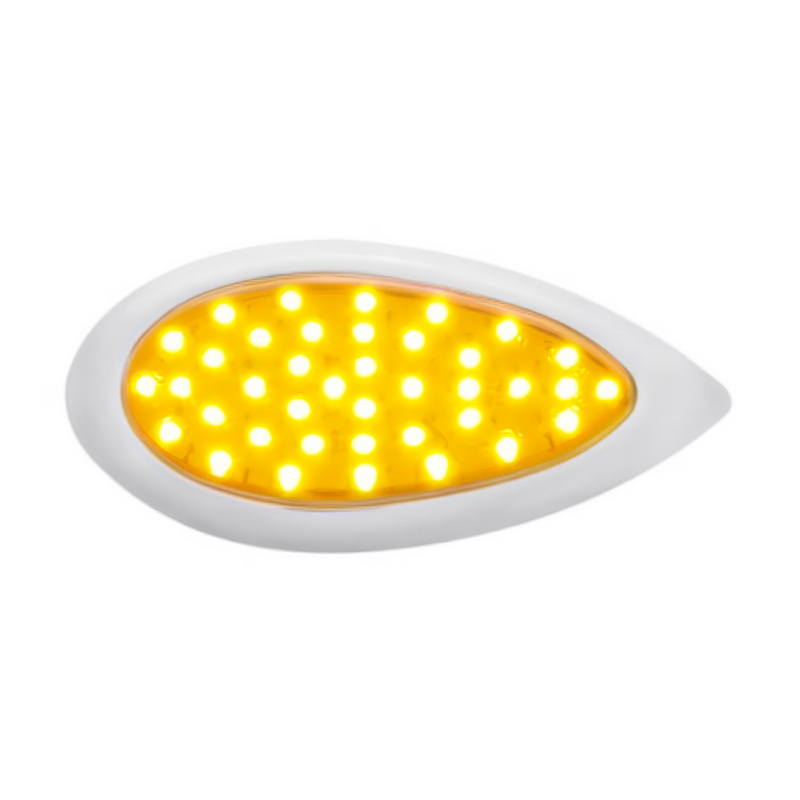 United Pacific 39 LED "Teardrop" Turn Signal Light With Bezel Amber LED/Amber Lens 38805