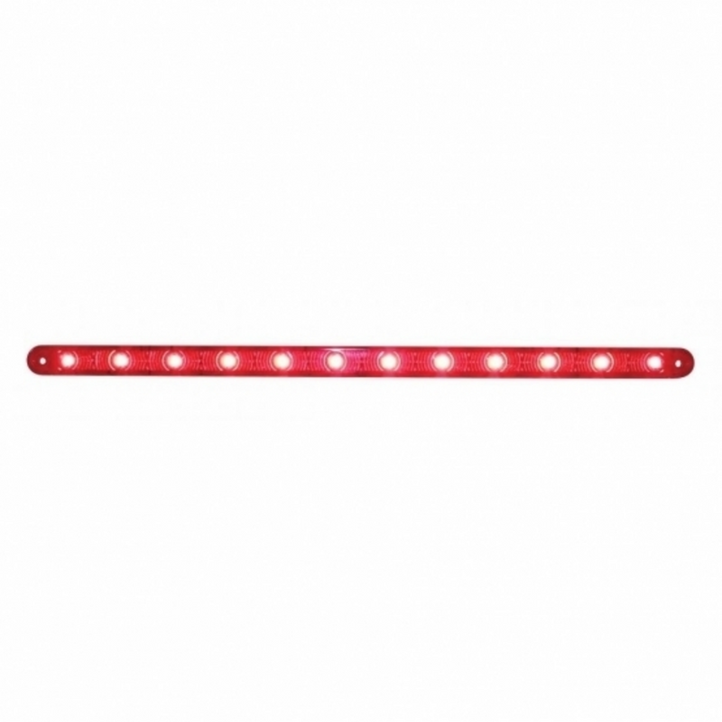 United Pacific 12 LED 12" Ultra Slim Light Bar Only (Stop, Turn & Tail) Red LED/Red Lens (Bulk) 38862B