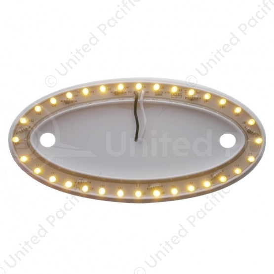 United Pacific 32 LED Large Peterbilt Emblem Light Base - Amber LED 38893-1