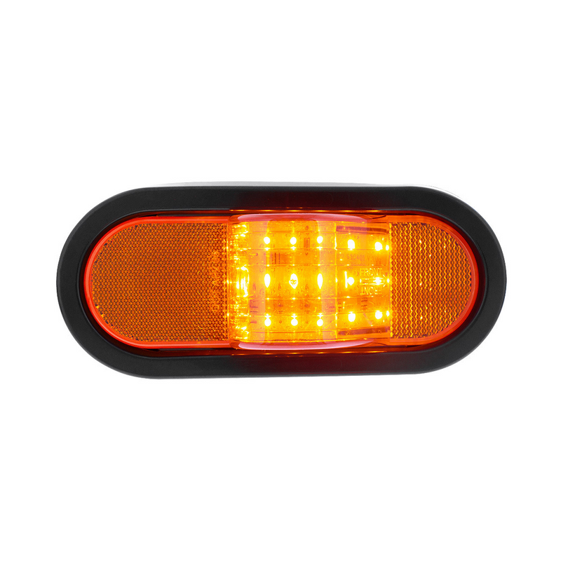 United Pacific 18 LED Mid-Trailer Turn Signal Light Kit Amber LED/Amber Lens 38920BAK