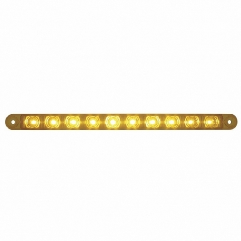 United Pacific 10 LED 9" Turn Signal Light Bar Amber LED/Amber Lens (Bulk) 38942B