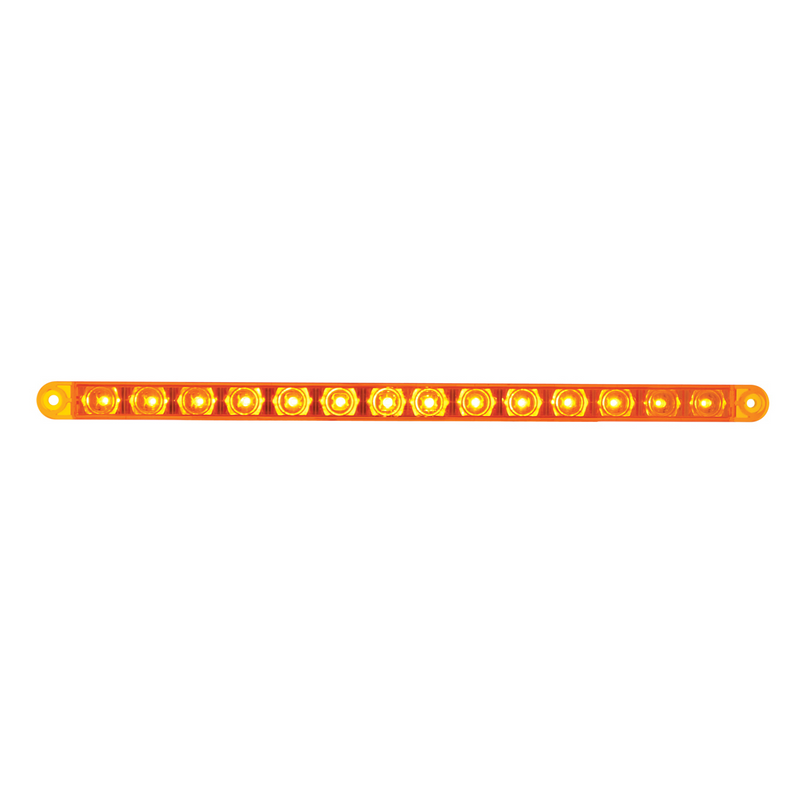 United Pacific 14 LED 12" Turn Signal Light Bar Amber LED/Amber Lens 38946