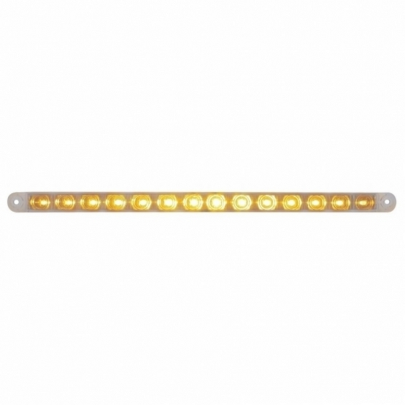 United Pacific 14 LED 12" Turn Signal Light Bar Amber LED/Clear Lens 38948