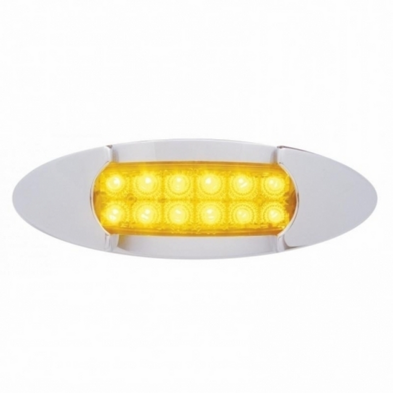 United Pacific 12 LED Maverick Light (Clearance/Marker) With Reflector Amber LED/Amber Lens 38958