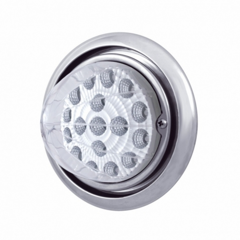 United Pacific Front Bumper Light With 17 Amber LED Reflector Light For Freightliner Columbia Clear Lens 39147