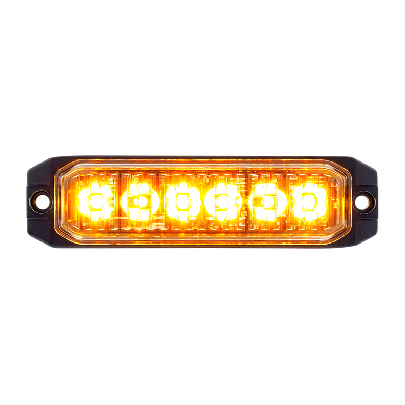 United Pacific 6 High Power LED "Competition Series" Slim Warning Light Amber 39161