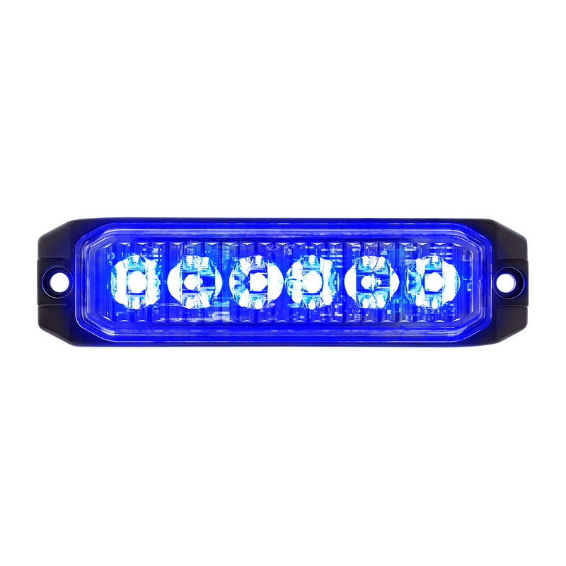 United Pacific 6 High Power LED "Competition Series" Slim Warning Light Blue 39162