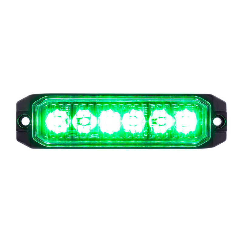 United Pacific 6 High Power LED "Competition Series" Slim Warning Light Green 39163