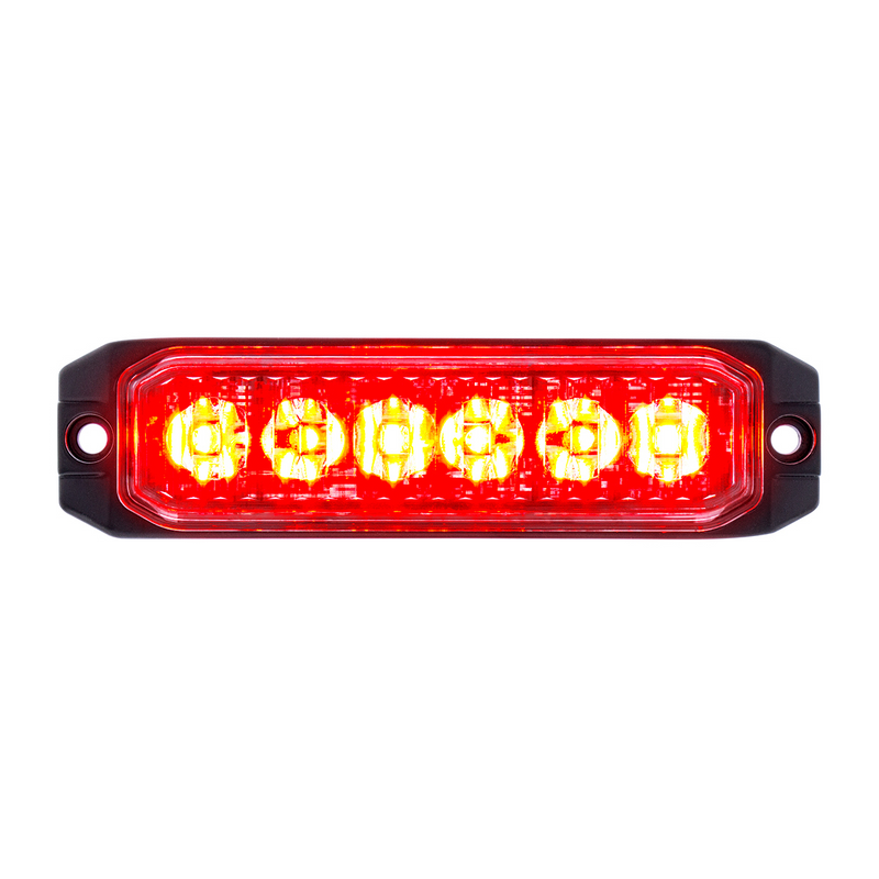 United Pacific 6 High Power LED "Competition Series" Slim Warning Light Red 39164