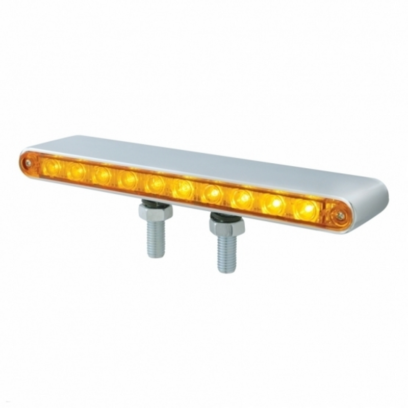 United Pacific 20 LED 9" Double Face Light Bar Amber & Red LED/Amber & Red Lens 39201