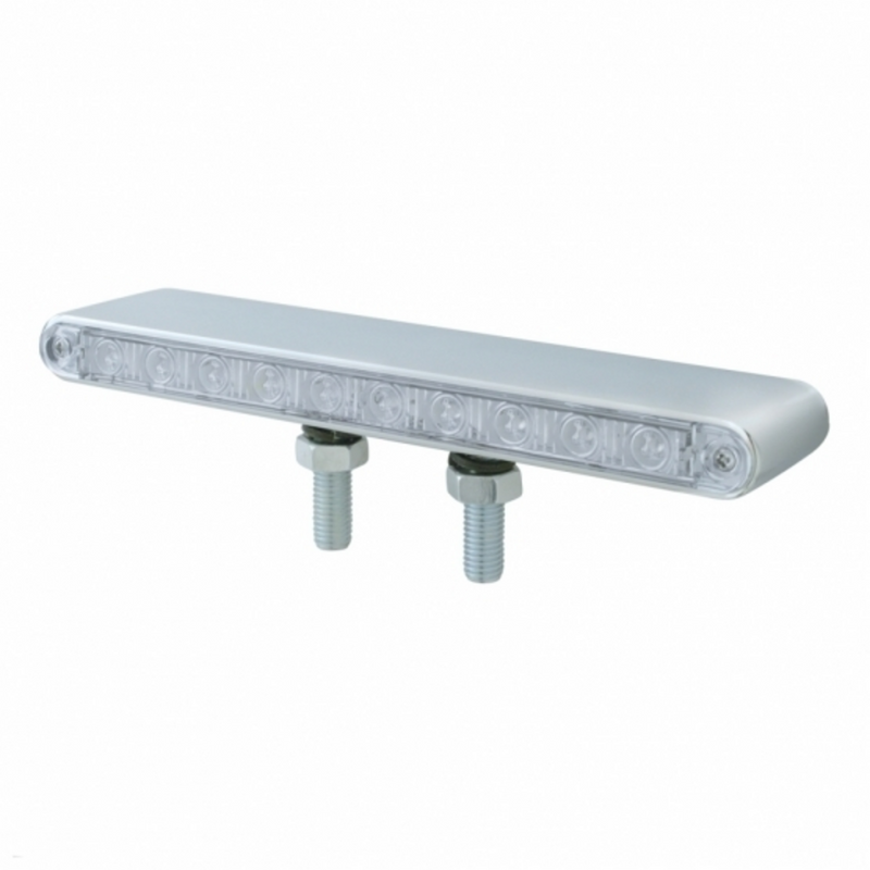 United Pacific 20 LED 9" Double Face Light Bar Amber & Red LED/Clear Lens 39202