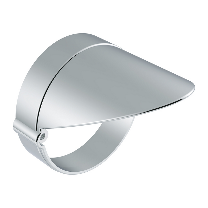 United Pacific Chrome LED Light Flush Mount Base With Visor For Grakon 1000 Style Lights (Bulk) 39208B