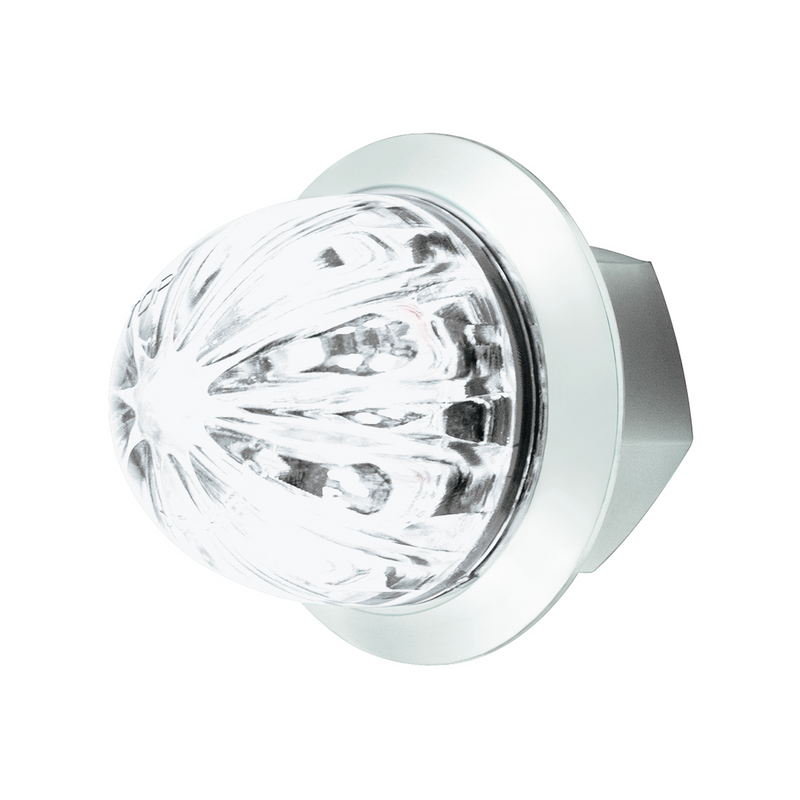 United Pacific 2 LED Dual Function 1-1/8" Watermelon Light (Clearance/Marker) White LED/Clear Lens 39230