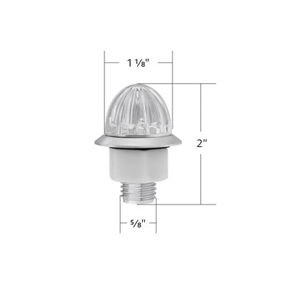 United Pacific 4 LED 3/4" Mini Watermelon Double Fury Light with Clear Lens
