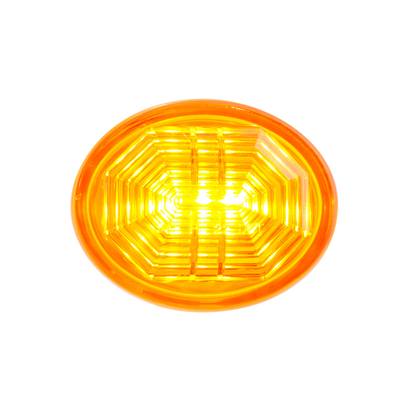 United Pacific 3 LED Oval Clearance/Marker Light-Amber LED/Amber Lens 39240