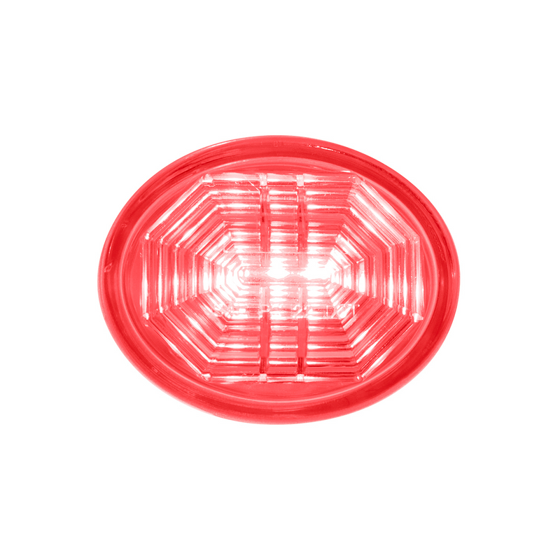 United Pacific 3 LED Oval Clearance/Marker Light-Red LED/Red Lens 39241