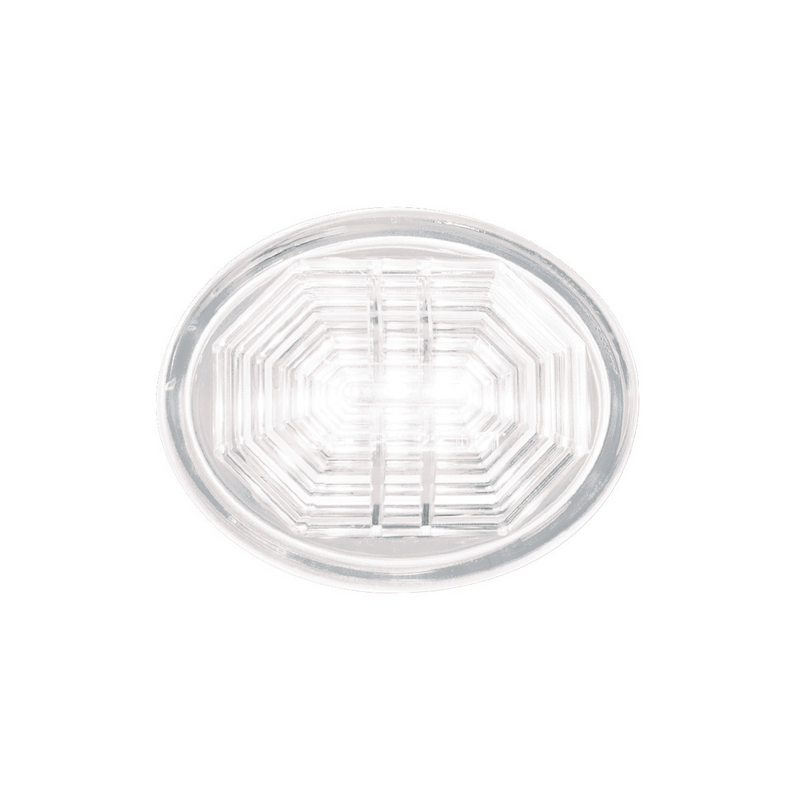 United Pacific 3 LED Oval Auxiliary Light-White LED/Clear Lens 39244