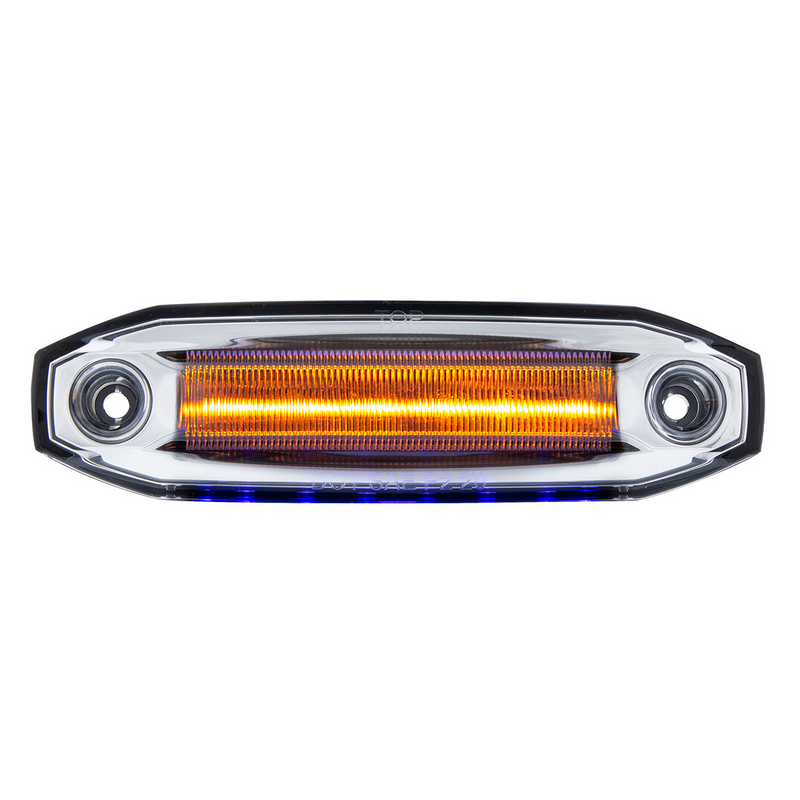 United Pacific 6 Amber LED Light (Clearance/Marker) With 6 Blue LED Side Ditch Light 39300