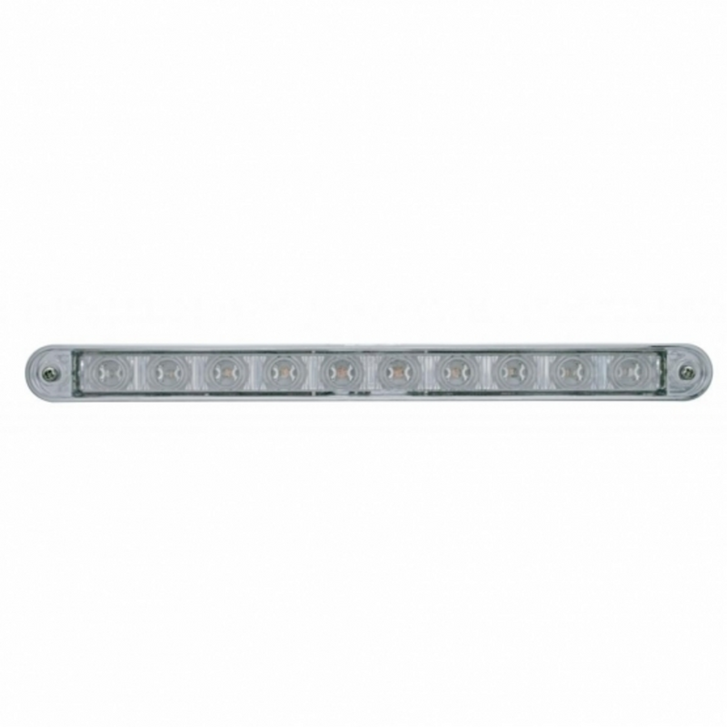 United Pacific 10 LED 9" Light Bar With Bezel (Stop, Turn & Tail) Red LED/Clear Lens 39309