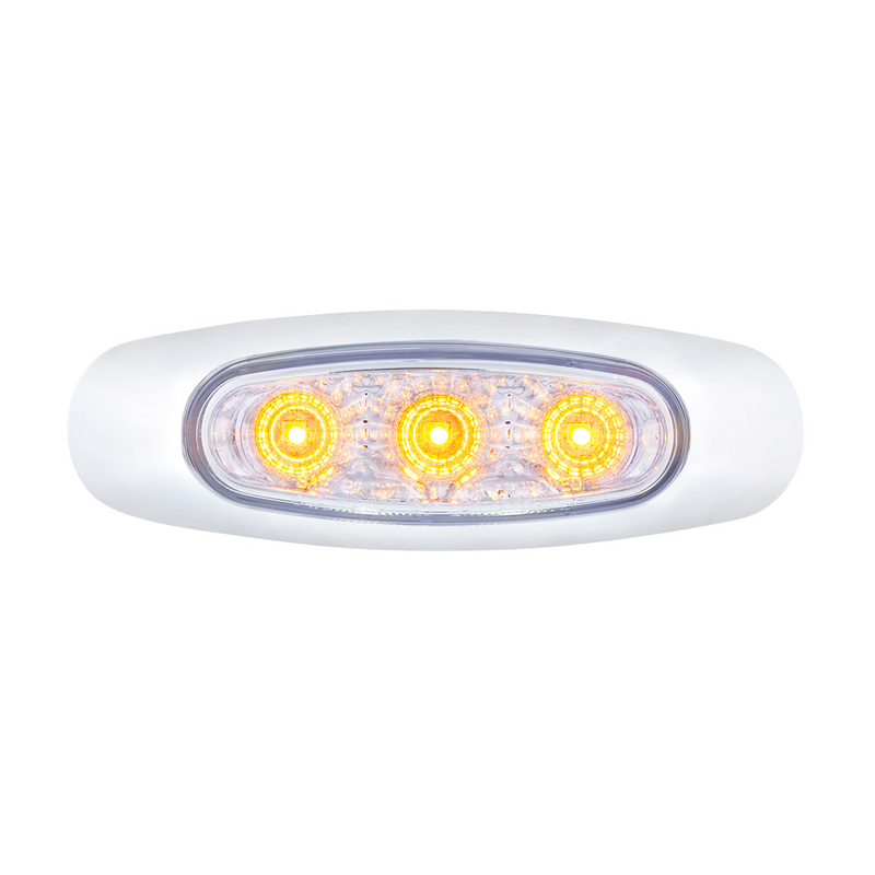 United Pacific 5 LED Reflector Auxiliary/Utility Light With Side Ditch Light Amber LED/Clear Lens (Card) 39311