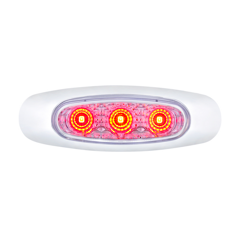 United Pacific 5 LED Reflector Auxiliary/Utility Light With Side Ditch Light -Red LED/Clear Lens (Card) 39312