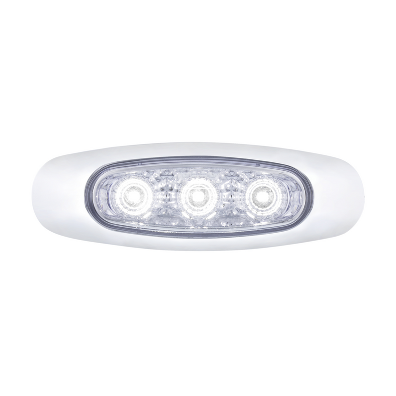 United Pacific 5 LED Reflector Auxiliary/Utility Light With Side Ditch Light -White LED/Clear Lens (Card) 39313